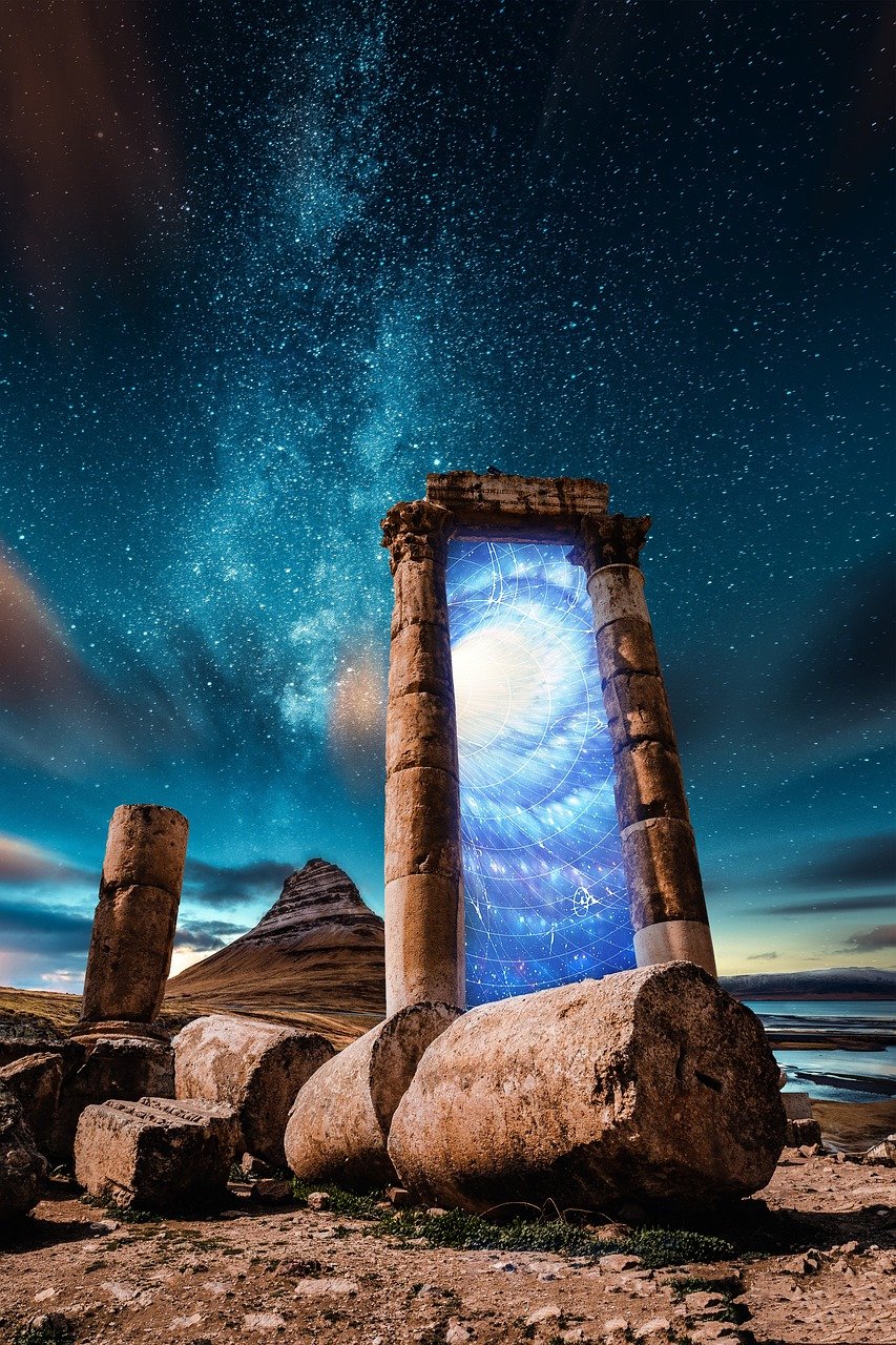portal, magical, mystical, sky, stars, nightsky, magic, fantasy, gate, arch, mystic, mysterious, architecture, landscape, composing, mood, storybook, supernatural, stone, dark, dream, photomontage, fairytale, fantastic, mysticism, portal, portal, gate, storybook, storybook, supernatural, supernatural, supernatural, supernatural, supernatural
